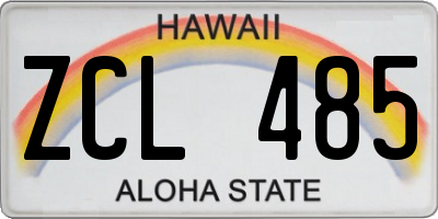 HI license plate ZCL485