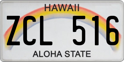 HI license plate ZCL516