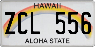 HI license plate ZCL556
