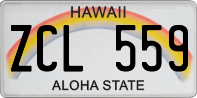 HI license plate ZCL559