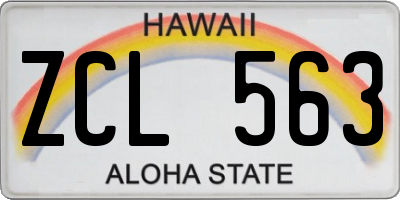 HI license plate ZCL563