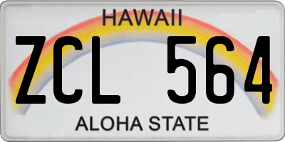 HI license plate ZCL564