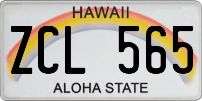 HI license plate ZCL565