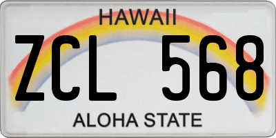 HI license plate ZCL568