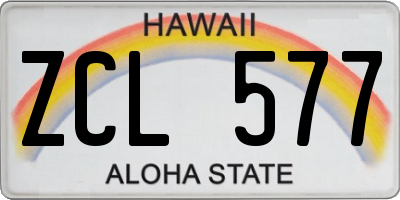 HI license plate ZCL577