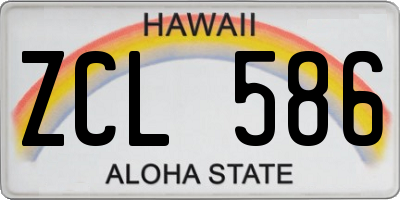 HI license plate ZCL586