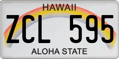 HI license plate ZCL595