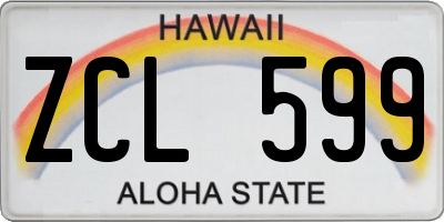 HI license plate ZCL599