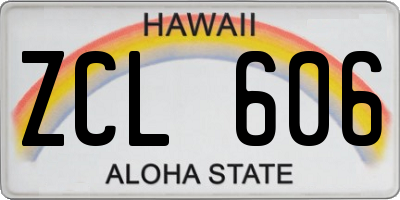 HI license plate ZCL606