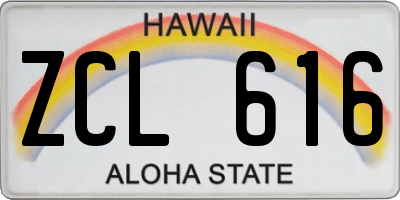 HI license plate ZCL616