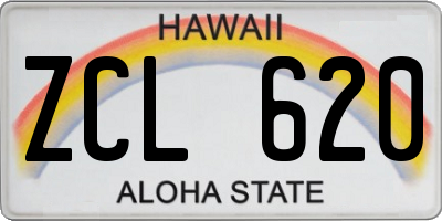 HI license plate ZCL620