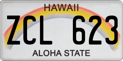 HI license plate ZCL623