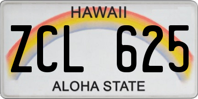 HI license plate ZCL625
