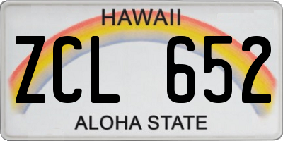 HI license plate ZCL652