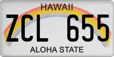 HI license plate ZCL655