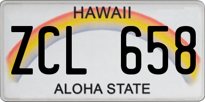 HI license plate ZCL658