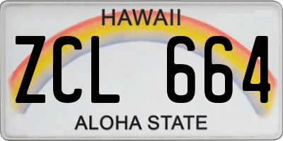 HI license plate ZCL664