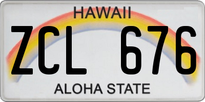 HI license plate ZCL676