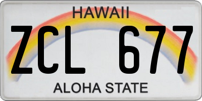 HI license plate ZCL677