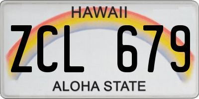HI license plate ZCL679
