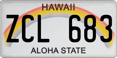 HI license plate ZCL683