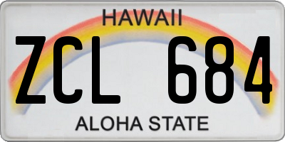 HI license plate ZCL684