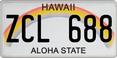 HI license plate ZCL688