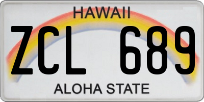 HI license plate ZCL689