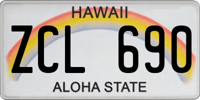 HI license plate ZCL690