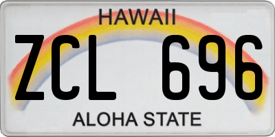 HI license plate ZCL696