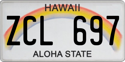 HI license plate ZCL697