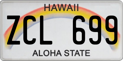 HI license plate ZCL699