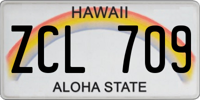 HI license plate ZCL709