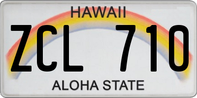 HI license plate ZCL710