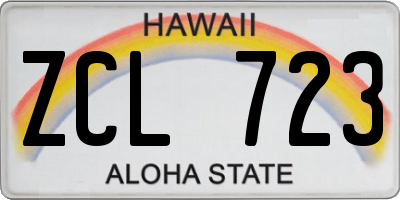 HI license plate ZCL723