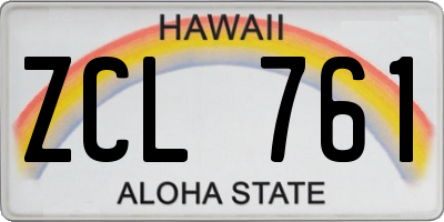 HI license plate ZCL761