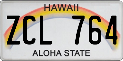 HI license plate ZCL764