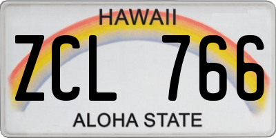 HI license plate ZCL766