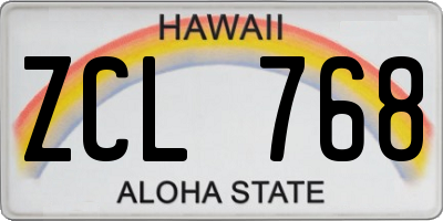 HI license plate ZCL768
