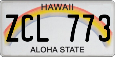 HI license plate ZCL773