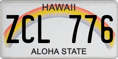 HI license plate ZCL776