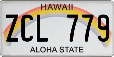 HI license plate ZCL779