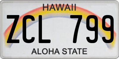 HI license plate ZCL799