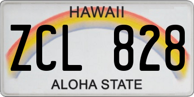 HI license plate ZCL828
