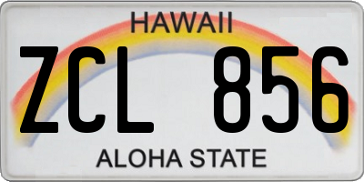 HI license plate ZCL856