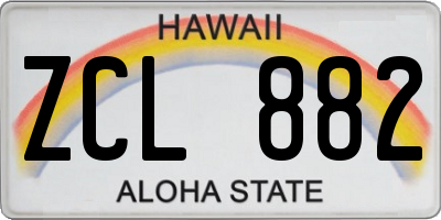 HI license plate ZCL882
