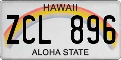 HI license plate ZCL896