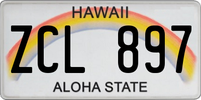 HI license plate ZCL897
