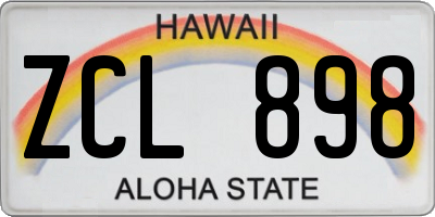 HI license plate ZCL898