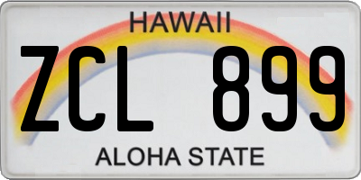 HI license plate ZCL899